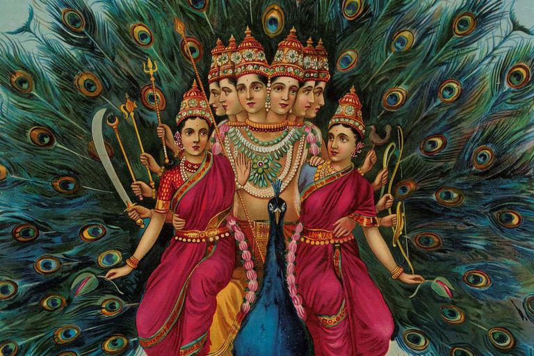 Lord Kartikeya and His Wife