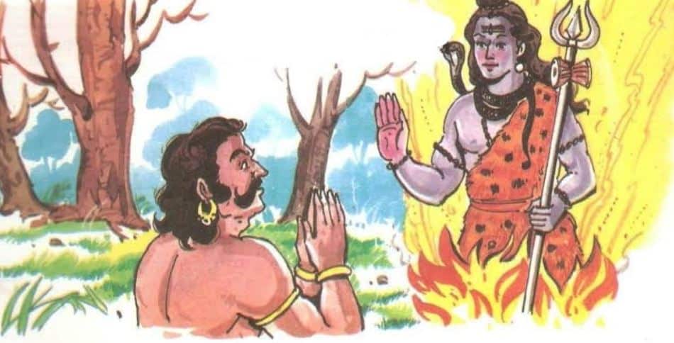 Shiva Giving Boon to Asura