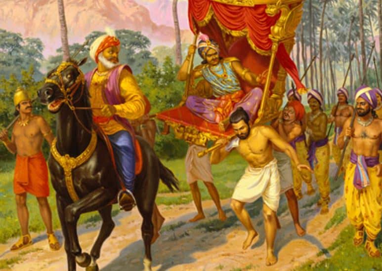 Jaḍa Bharata and Mahārāja Rahūgaṇa