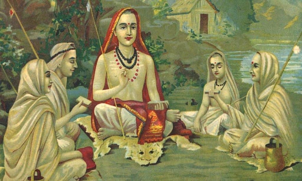 Adi Shankaracharya and four disciples